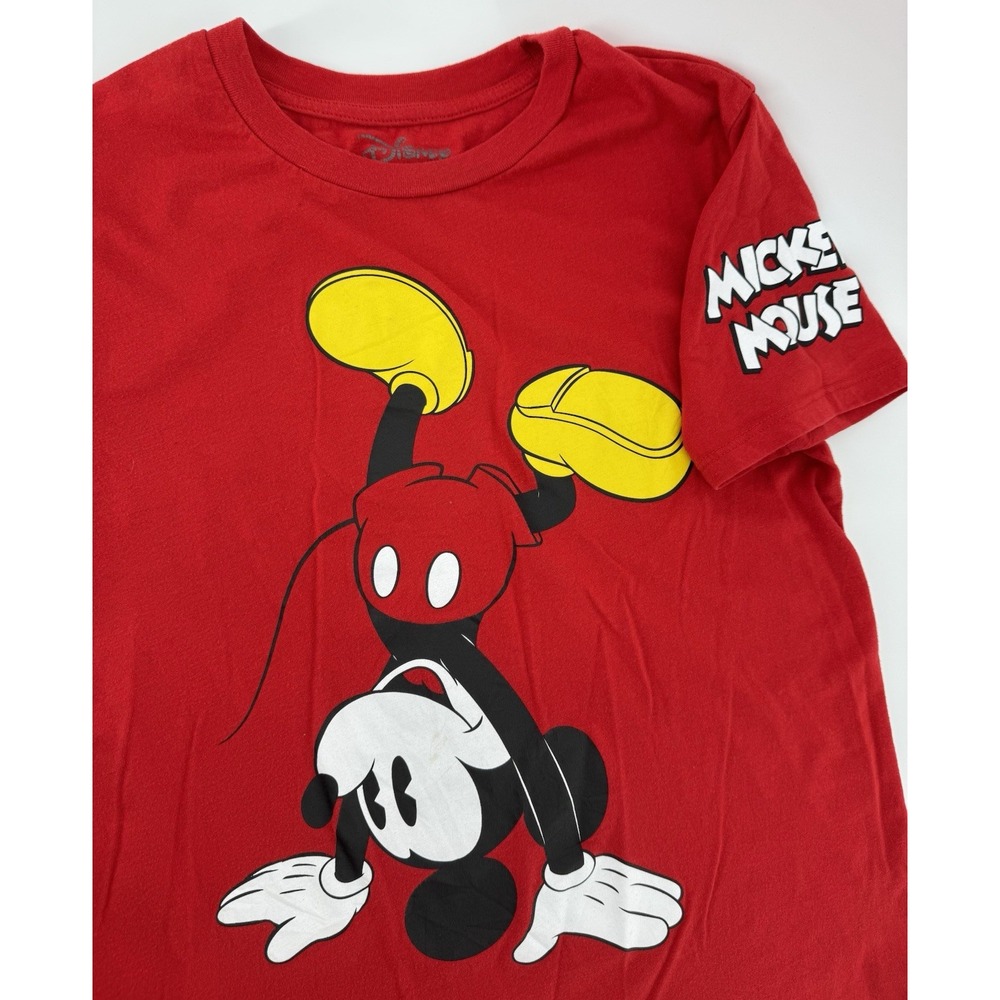 Disney Classic Mickey Mouse T-Shirt Red Walt Disney World Cotton Size XS - Picture 2 of 9